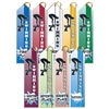 2" x 8" Multicolor Swim Splash Point Top Ribbons