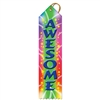 2" x 8" Multicolor "Awesome" Stock Point Top Ribbons