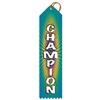 2" x 8" Multicolor "Champion" Stock Point Top Ribbons