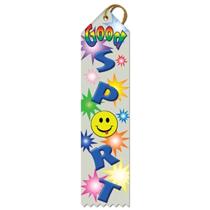 2" x 8" Multicolor "Awesome" Stock Point Top Ribbons