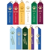 2" x 8" Paw Print Stock Point Top Ribbons