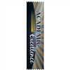 2" x 8" Multicolor "Academic Excellence" Stock Pinked Top Ribbons