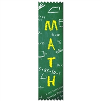 2" x 8" Multicolor "Math" Stock Pinked Top Ribbons