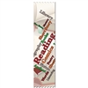 2" x 8" Multicolor "Reading" Stock Pinked Top Ribbons