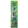 2" x 8" Multicolor "STEAM" Stock Pinked Top Ribbons