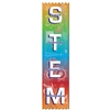 2" x 8" Multicolor "STEM" Stock Pinked Top Ribbons