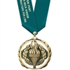 2-3/8" ES Medal w/ Solid Color Satin Neck Ribbon