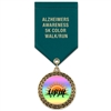 1-3/4" LFL Full Color Medal w/ Solid Color Satin Drape