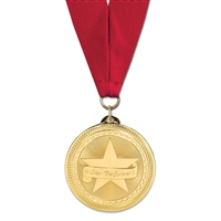 2" BL Medal w/ Grosgrain Neck Ribbon