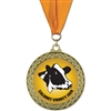 2-5/8" GFL Full Color Medal w/ Grosgrain Neck Ribbon