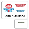 Classic White PVC Plastic Name Badge