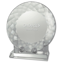6" Optical Crystal Plate w/ Stand