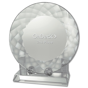 6" Optical Crystal Plate w/ Stand