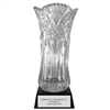 Elland Optical Crystal Vase w/ Attached Black Optical Crystal Base