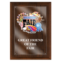 5" x 7" Full Color Cherry Finish Plaque w/ Acrylic Overlay