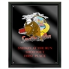 8" x 10" Full Color Black Plaque w/ Acrylic Overlay