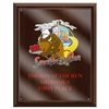 8" x 10" Full Color Cherry Finish Plaque w/ Acrylic Overlay