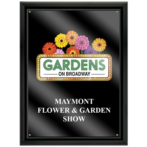 9" x 12" Full Color Black Plaque w/ Acrylic Overlay