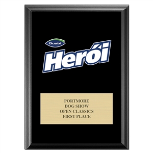 5" x 7" Full Color Custom Plaque - Black Finish