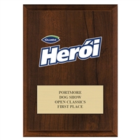 5" x 7" Full Color Custom Plaque - Cherry Finish