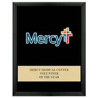 7" x 9" Full Color Custom Plaque - Black Finish