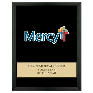 7" x 9" Full Color Custom Plaque - Black Finish