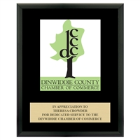 8" x 10" Full Color Custom Plaque - Black Finish