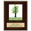 8" x 10" Full Color Custom Plaque - Cherry Finish