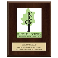 8" x 10" Full Color Custom Plaque - Cherry Finish