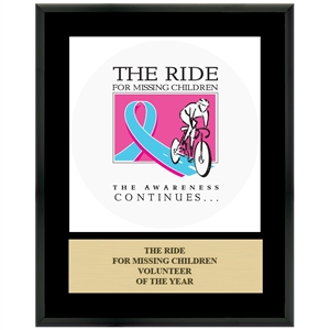 12" x 15" Full Color Custom Plaque - Black Finish