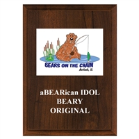 5" x 7" Full Color Cherry Finish Plaque