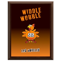 7" x 9" Full Color Cherry Finish Plaque
