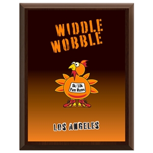 7" x 9" Full Color Cherry Finish Plaque