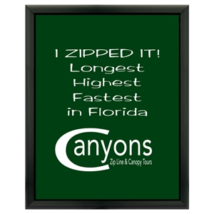 8" x 10" Full Color Black Plaque