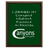 8" x 10" Full Color Cherry Finish Plaque