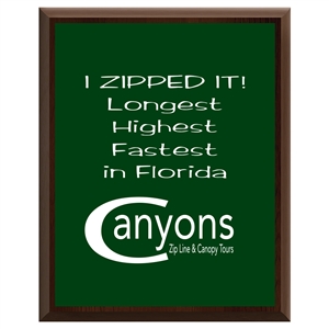 8" x 10" Full Color Cherry Finish Plaque