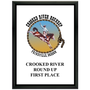 9" x 12" Full Color Black Plaque
