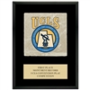 7" x 9" Full Color Black Plaque w/ Tumbled Stone Tile