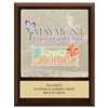 9" x 12" Full Color Cherry Finish Plaque w/ Tumbled Stone Tile