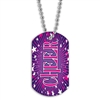 Full Color Dog Tags w/ Cheer Stock Designs