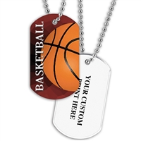 Full Color Dog Tags w/ Athletic Stock Designs & Print on Back