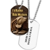 Full Color Dog Tags w/ Equestrian Stock Designs & Print on Back