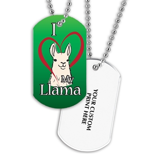 Full Color Dog Tags w/ Fair Stock Designs & Print on Back
