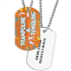 Full Color Dog Tags w/ Gymnastics Stock Designs & Print on Back