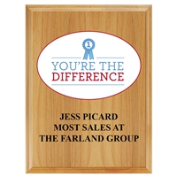 Full Color Solid Red Alder Plaque