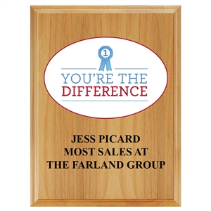 Full Color Solid Red Alder Plaque