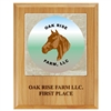 8" x 10" Full Color Red Alder Plaque w/ Tumbled Stone Tile