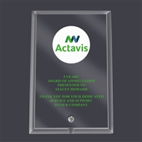 4" x 6" Full Color Clear Glass Desk Plaque