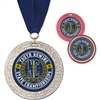 2-3/4" GGM Full Color Medal w/ Grosgrain Neck Ribbon