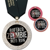 2-3/4" GGM Full Color Medal w/ Solid Color Satin Neck Ribbon